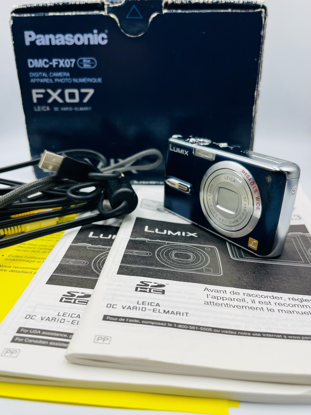 Panasonic Lumix DMC-FX07 Compact Digital Camera - Blue and Silver